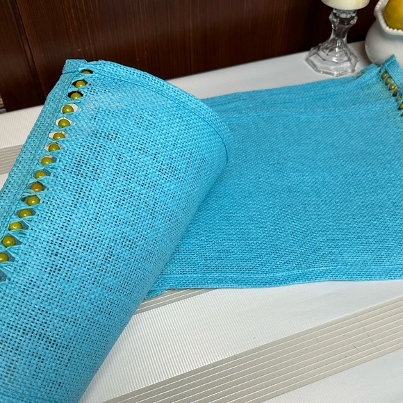 Celebrating Home woven paper and wood beads kitchen placemats - Picture 11 of 13